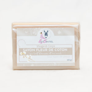 Savon au lait d'ânesse parfum fleur de coton