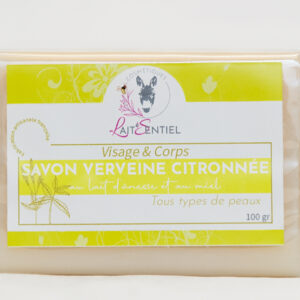 Savon au lait d'ânesse parfum verveine citron